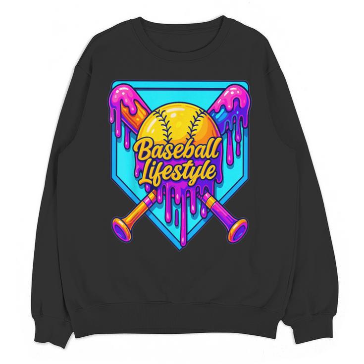 Baseball Drip Outfit Boys Ice Cream Drip Baseball Lifestyle Unisex Sweatshirt