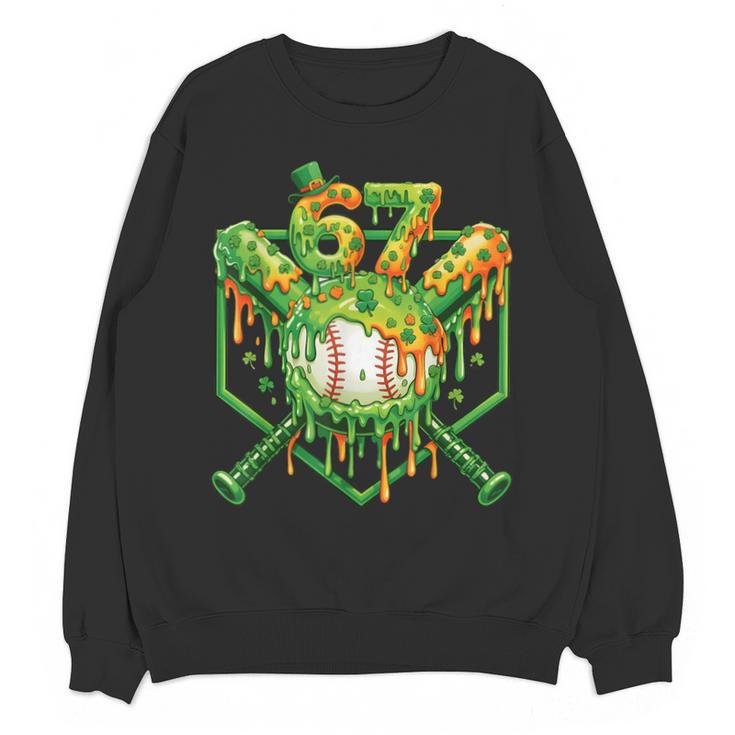 Baseball Drip St Patricks Day Boys Baseball St Patricks Day Unisex Sweatshirt