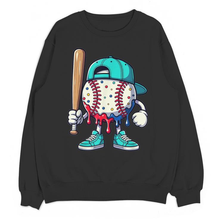 Baseball Drippy Style Apparel For Boys Youth Drip Baseball Unisex Sweatshirt