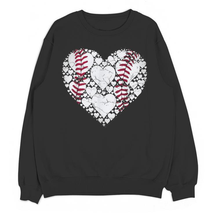 Baseball Heart Love Game Sports Fan Game Day Unisex Sweatshirt