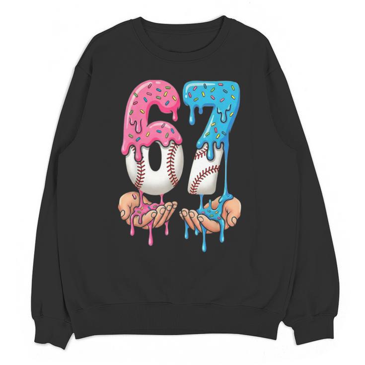 Baseball Ice Cream Drip 67 Hands Six Seven Boys Unisex Sweatshirt