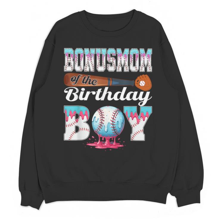Baseball Ice Cream Drip Bonus Mom Of The Birthday Boy Unisex Sweatshirt