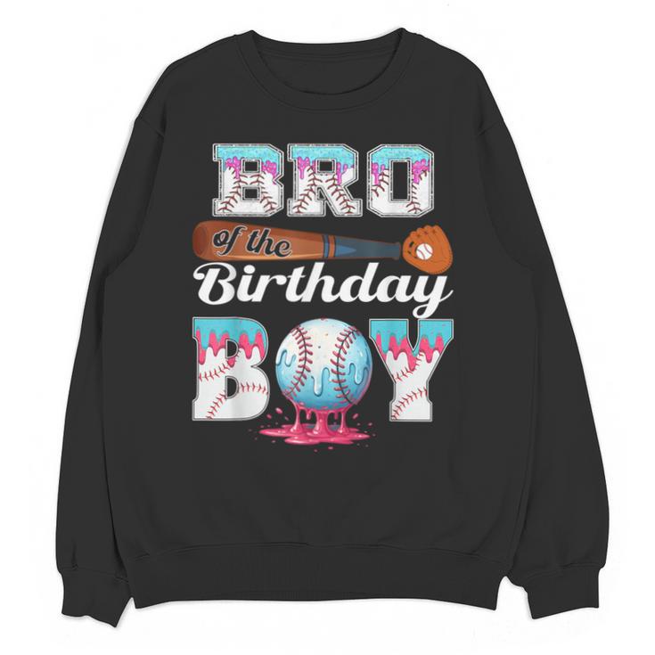 Baseball Ice Cream Drip Bro Of The Birthday Boy Unisex Sweatshirt