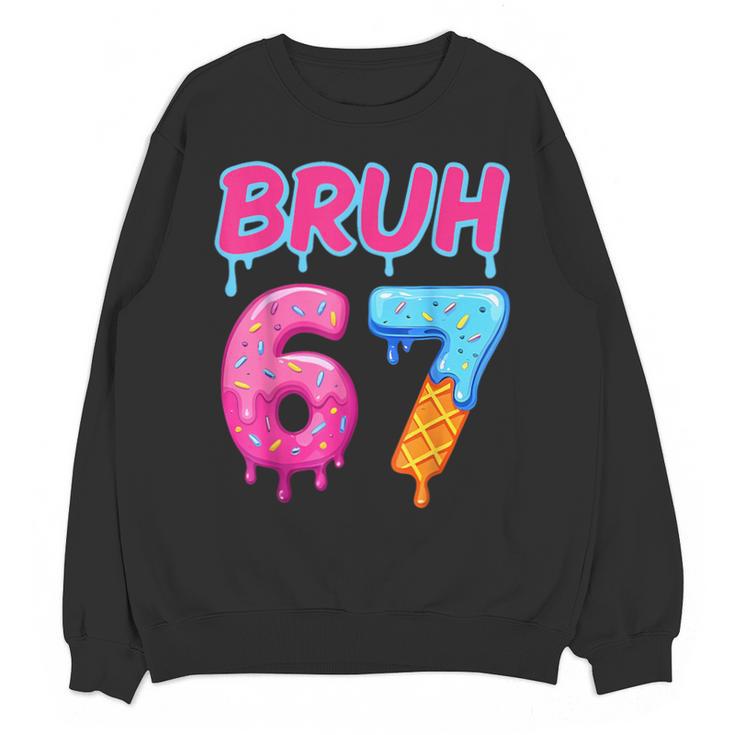 Baseball Ice Cream Drip Number 67 Player Or 67th Birthday Unisex Sweatshirt