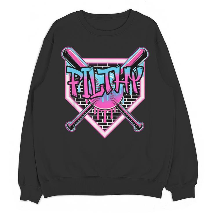 Baseball Ice Cream Drip Pitcher Filthy Unisex Sweatshirt