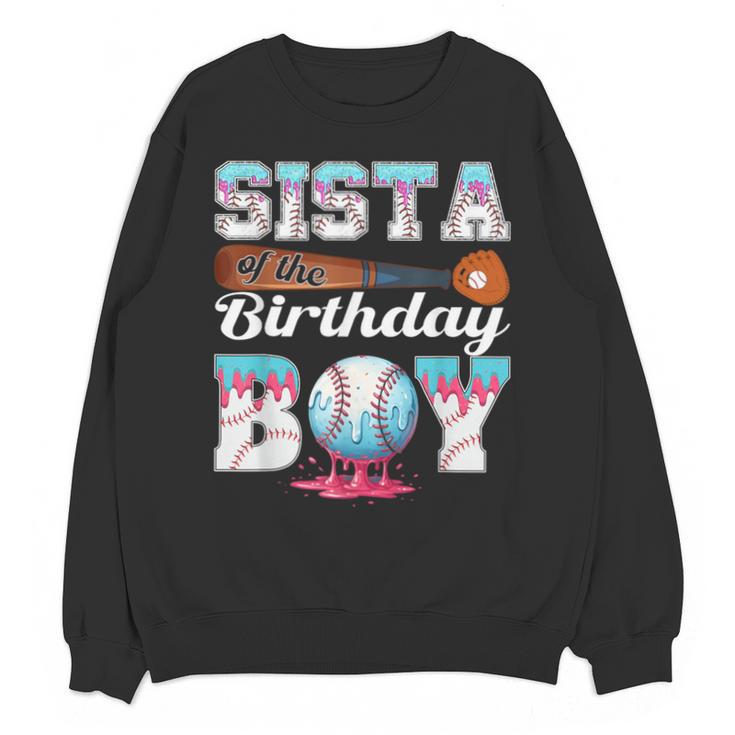 Baseball Ice Cream Drip Sista Of The Birthday Boy Unisex Sweatshirt
