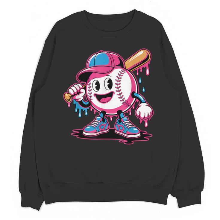 Baseball Ice Cream Shirt Cool Baseball Drip For Boys Unisex Sweatshirt