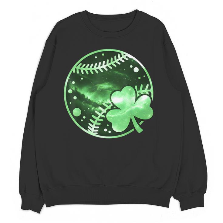 Baseball Irish Shamrock Lucky Clover St Patricks Day Boys Unisex Sweatshirt