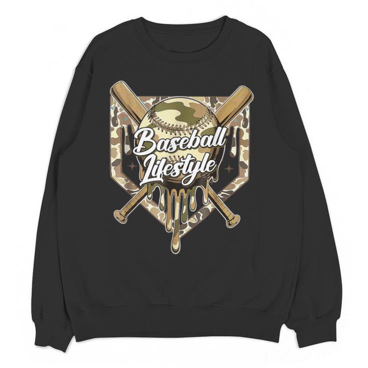 Baseball Life Lifestyle Home Plate Camo Ice Cream Drip Kids Unisex Sweatshirt Baseball Life Lifestyle Home Plate Camo Ice Cream Drip Kids Unisex Sweatshirt