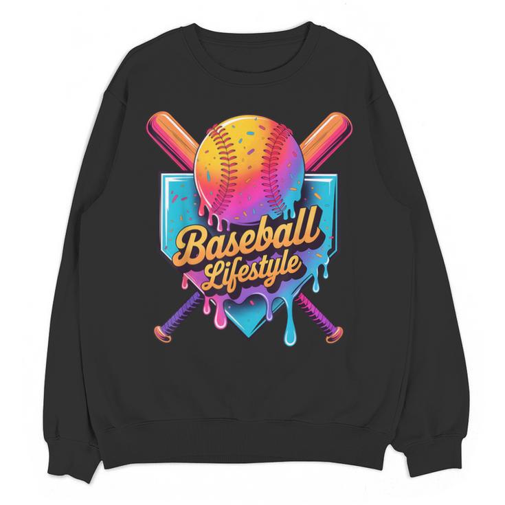 Baseball Lifestyle Drip Icecream Unisex Sweatshirt