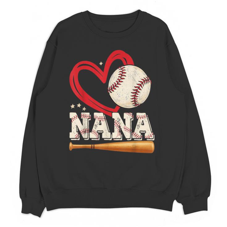 Baseball Nana Baseball Heart Family Matching Unisex Sweatshirt