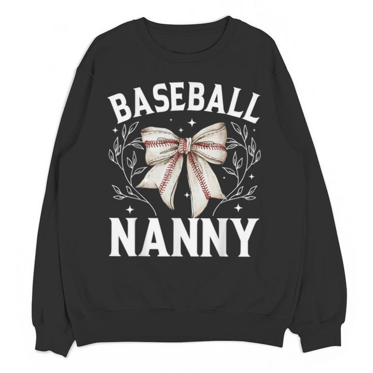 Baseball Nanny Baseball Coquette Bow Unisex Sweatshirt