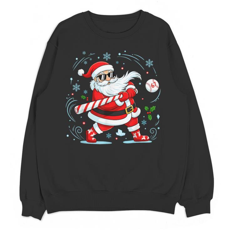 Baseball Santa 67 Christmas Xmas Pajamas Boys Kid Unisex Sweatshirt