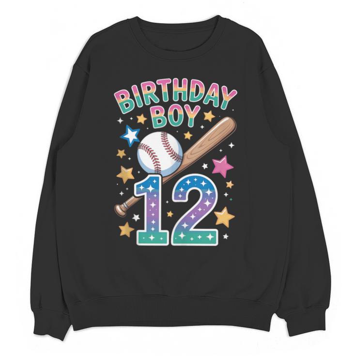 Birthday Boy 12th Birthday Baseball Unisex Sweatshirt