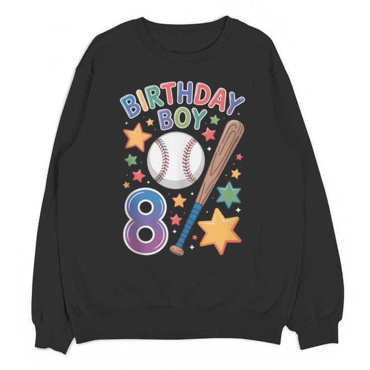 Birthday Boy 8th Birthday Baseball Unisex Sweatshirt