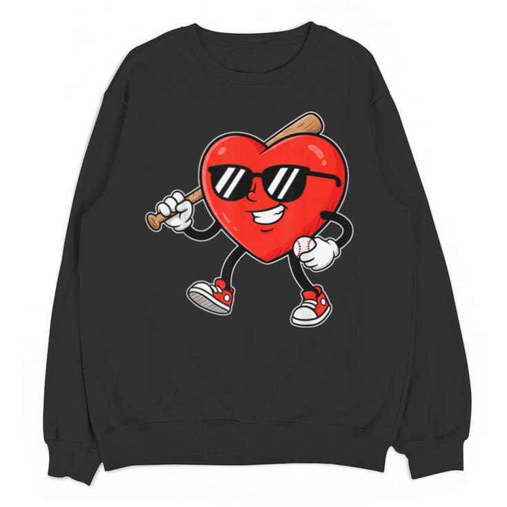 Boy Valentines Day Heart Love Baseball Boys Men Kids Unisex Sweatshirt