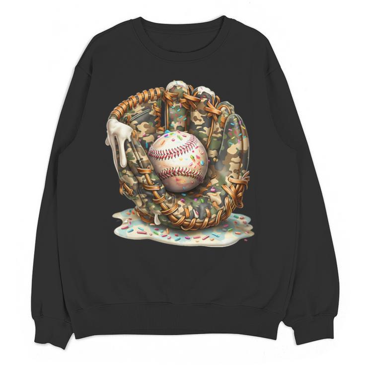Camo Baseball Gloves Lifestyle 101 Apparel Drip Ice Cream Unisex Sweatshirt