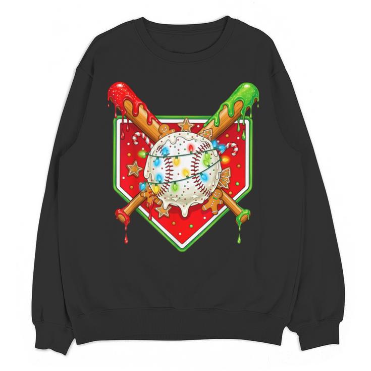 Christmas Baseball Ice Cream Drip Men Women Kids Unisex Sweatshirt