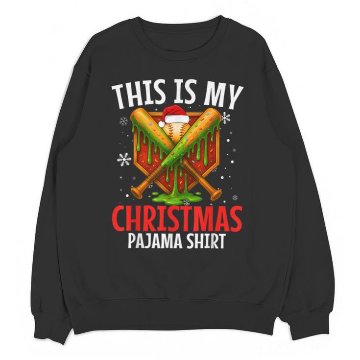 My Christmas Baseball Pajama Helmet Santa Xmas Men Boys Unisex Sweatshirt