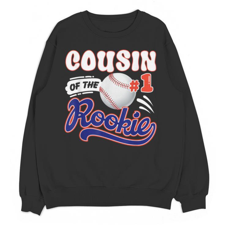 Cousin Rookie Of Year 1st Birthday Baseball Theme Matching Unisex Sweatshirt