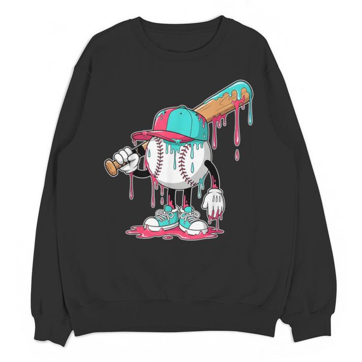 Drip Baseball For Boys Ice Cream Drip Youth Boys Sprinkles Unisex Sweatshirt