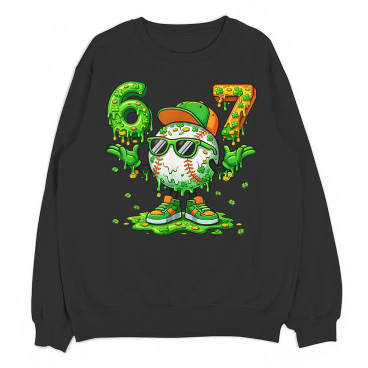 Drip Baseball Irish Shamrock St Patricks Men Boy Kid Unisex Sweatshirt