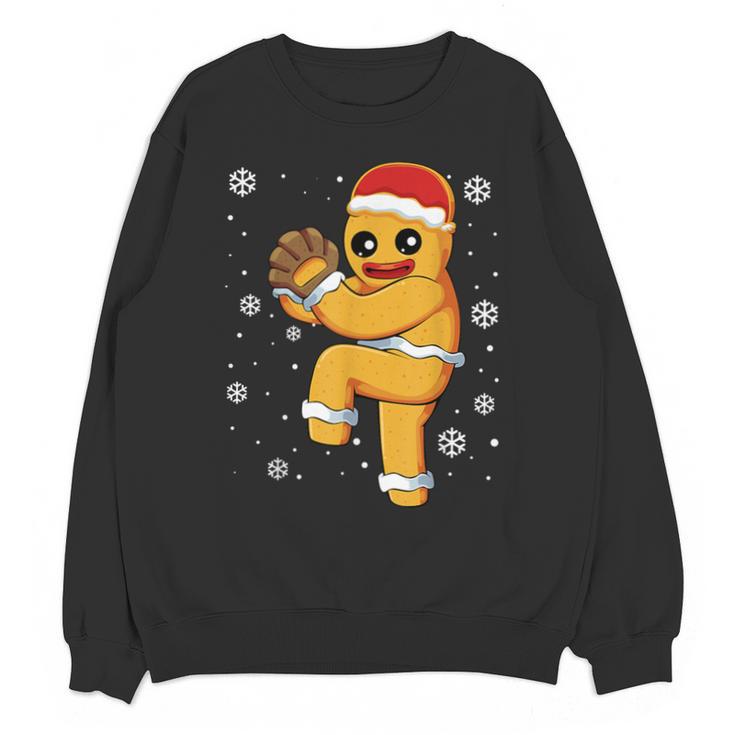 Gingerbread Man Baseball Christmas Unisex Sweatshirt