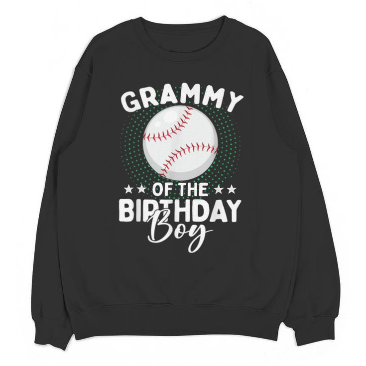 Grammy Of The Birthday Boy Baseball Player Birthday Unisex Sweatshirt