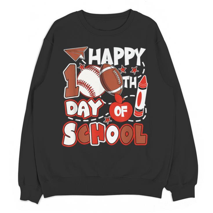 Happy 100 Days Of School Baseball Football PE Teacher Unisex Sweatshirt