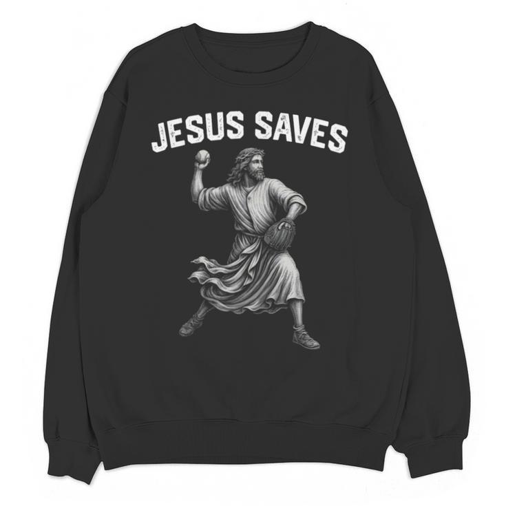 Jesus Saves Shirt Religious Christian Faith Baseball Unisex Sweatshirt