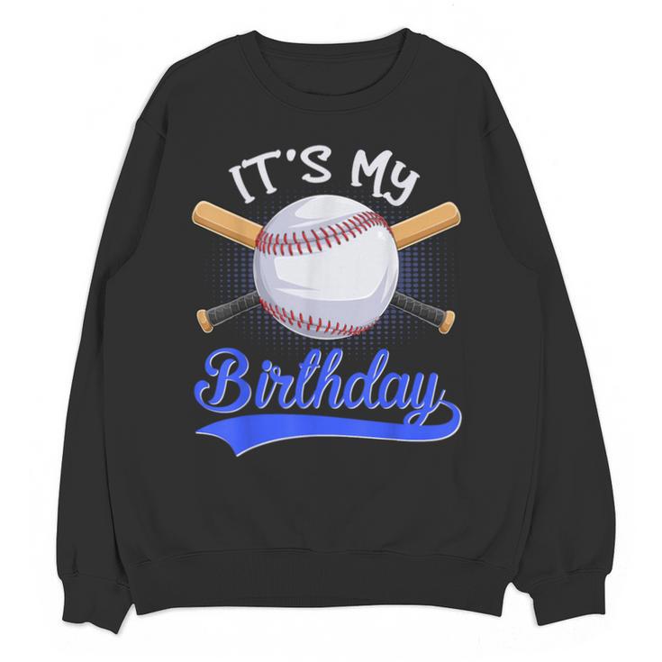 Kids 8th Baseball Birthday Party Boys Sport Fan 8 Years Old Unisex Sweatshirt