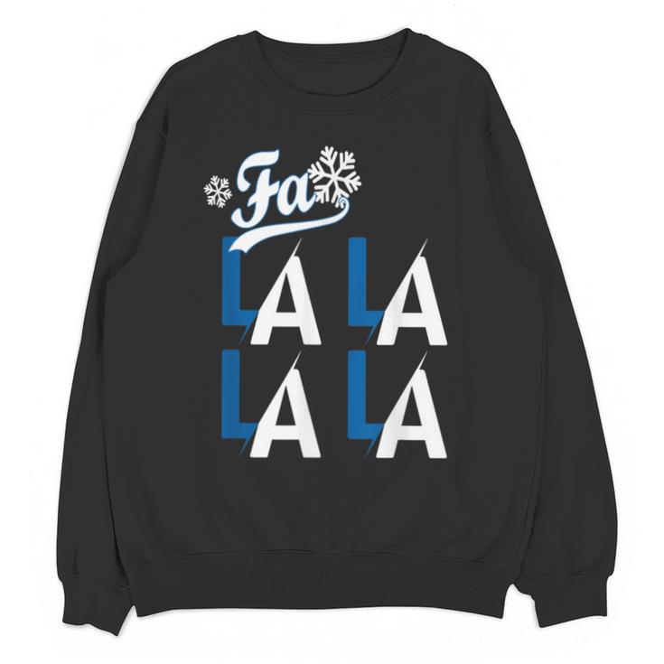 LA Baseball Fan Christmas FA La La Holiday Blue Theme Unisex Sweatshirt