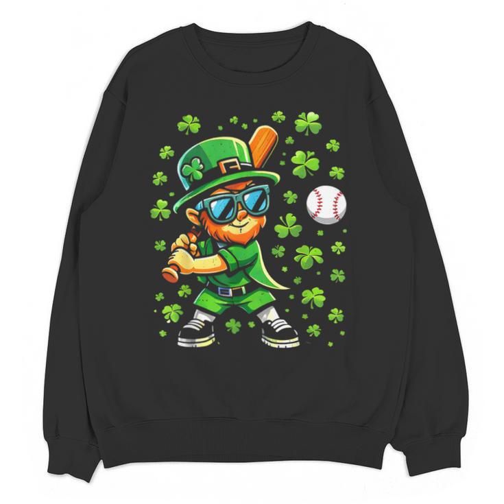 Leprechaun Playing Baseball Happy St Patricks Day Men Boys Unisex Sweatshirt Leprechaun Playing Baseball Happy St Patricks Day Men Boys Unisex Sweatshirt