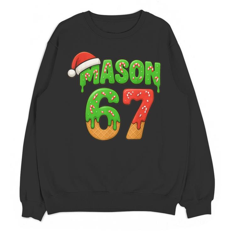 Mason 67 Christmas Ice Cream Drip Meme Six Seven Baseball Unisex Sweatshirt Mason 67 Christmas Ice Cream Drip Meme Six Seven Baseball Unisex Sweatshirt
