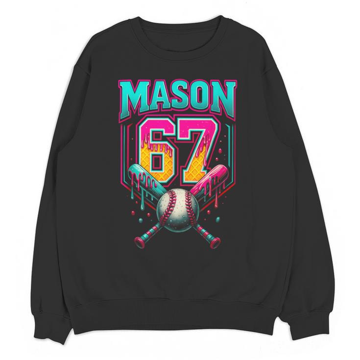 Mason 67 Ice Cream Drip Baseball Ice Cream Drip Unisex Sweatshirt