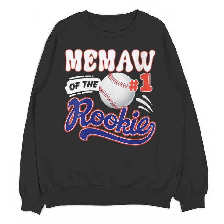 Memaw Rookie Of Year 1st Birthday Baseball Theme Matching Unisex Sweatshirt
