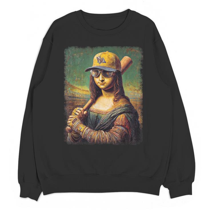 Mona Lisa Baseball Trending Aesthetic Streetwear Unisex Sweatshirt