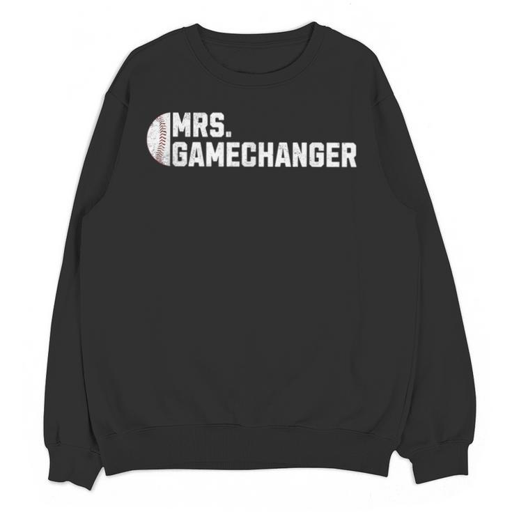 Mrs Gamechanger Baseball Scorekeeper Love Unisex Sweatshirt