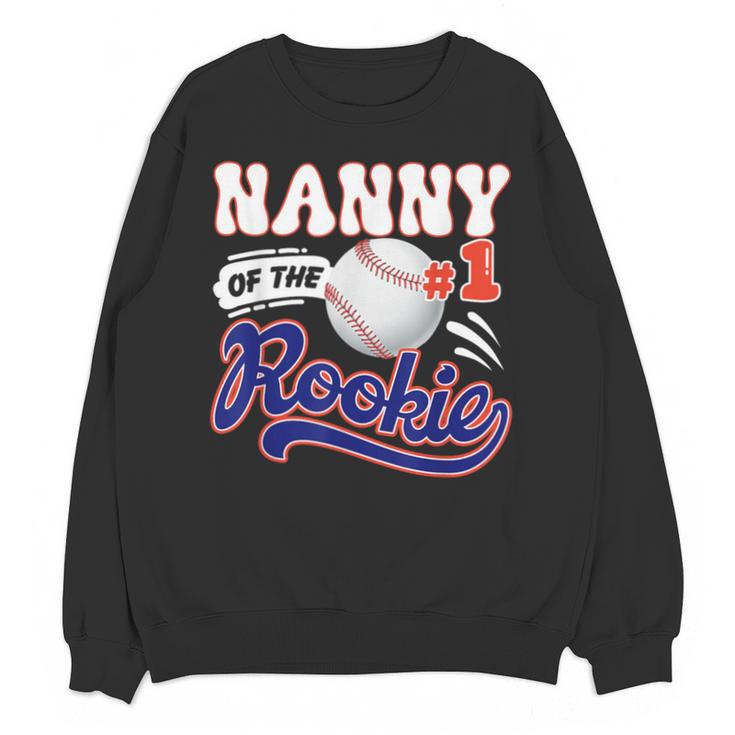 Nanny Rookie Of Year 1st Birthday Baseball Theme Matching Unisex Sweatshirt