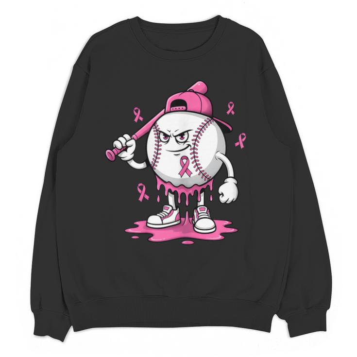 Pink Ribbon Baseball Breast Cancer Awareness Unisex Sweatshirt