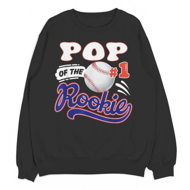 Pop Rookie Of Year 1st Birthday Baseball Theme Matching Unisex Sweatshirt