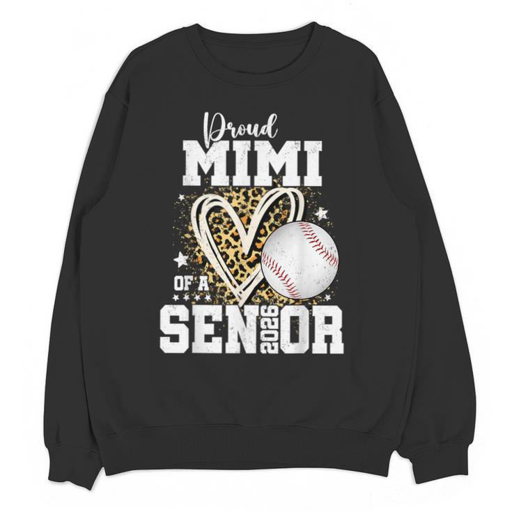 Proud Mimi Of A 2026 Senior Baseball Graduation Leopard Unisex Sweatshirt