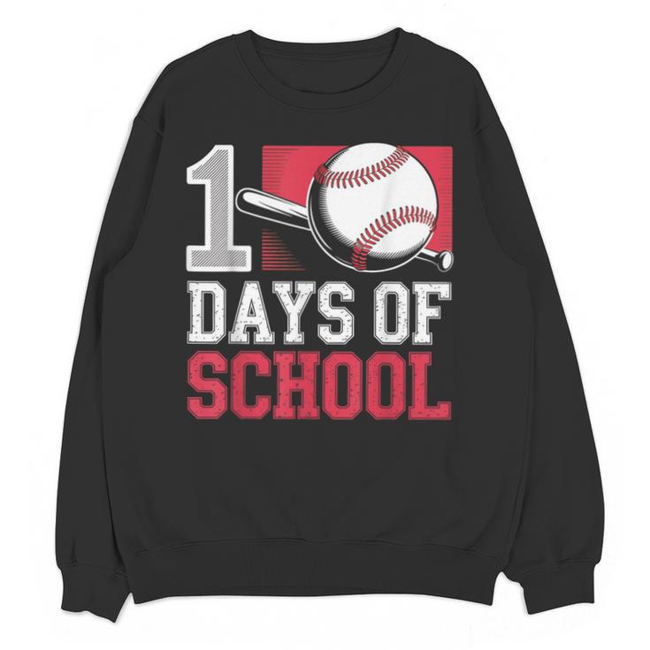 Retro 100 Days Of School Baseball Teacher Student 100 Days Unisex Sweatshirt