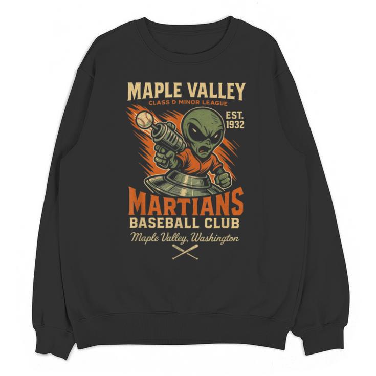 Retro Minor League Maple Valley Martians Baseball Club Unisex Sweatshirt