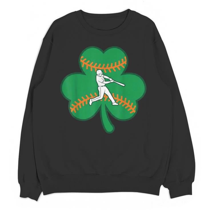 Retro Shamrock Baseball St Patricks Day Men Women Boys Girls Unisex Sweatshirt