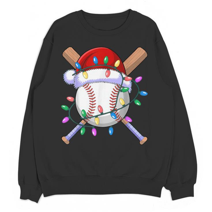 Santa Sports Christmas Baseball Player Unisex Sweatshirt