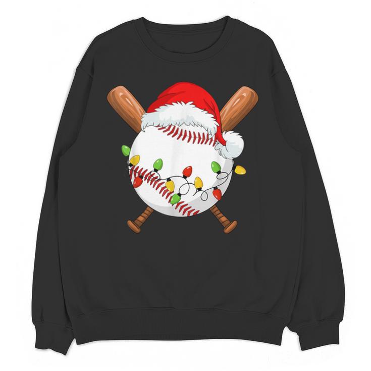 Santa Sports For Men Boys Christmas Baseball Player Unisex Sweatshirt