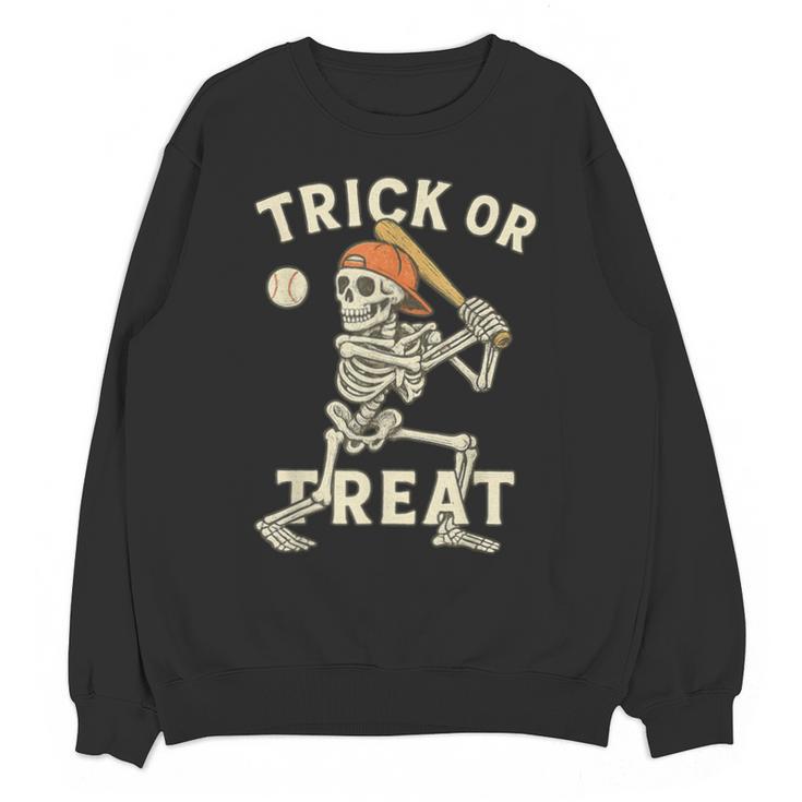 Skeleton Baseball Halloween Costume Men Boys Kids Tee Unisex Sweatshirt