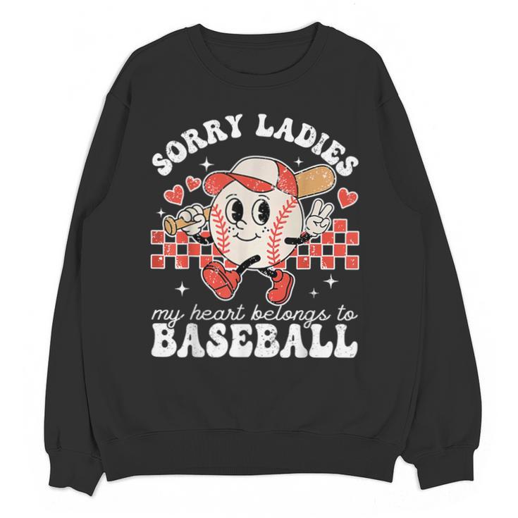Sorry Ladies My Heart Belongs To Baseball Boy Kids Unisex Sweatshirt