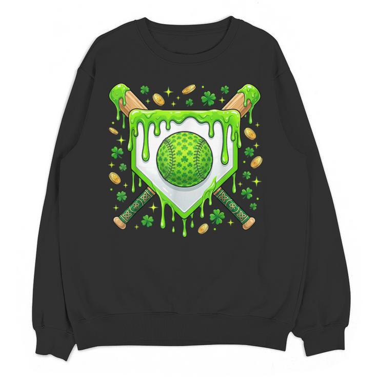 St Patrick Day Baseball Drip Ice Cream Boys Men Unisex Sweatshirt